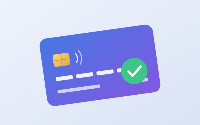 Illustration of a credit card payment being approved.